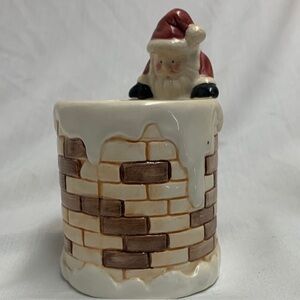 Santa Claus Ceramic Candle Holder